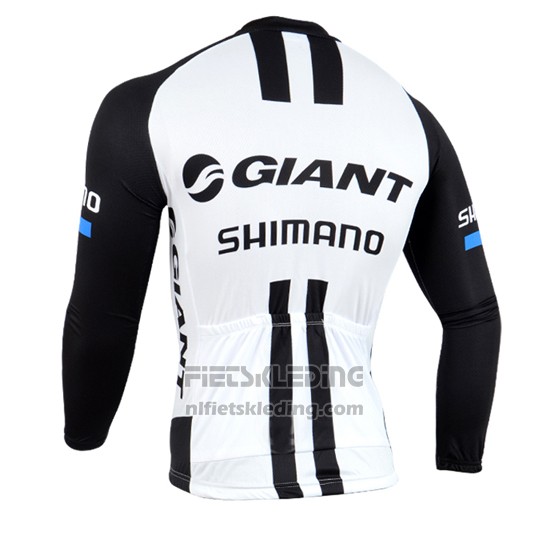 2014 Fietskleding Giant Shimano Zwart en Wit Lange Mouwen en Koersbroek